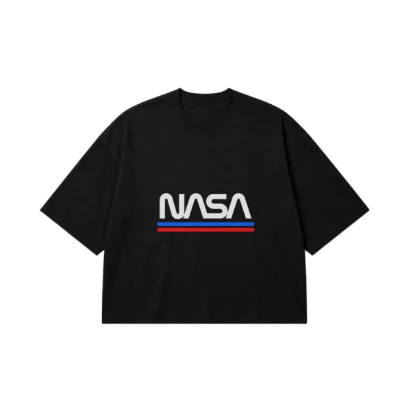 تیشرت باکسی ناسا طرح لوگو رترو (NASA) کد po4042