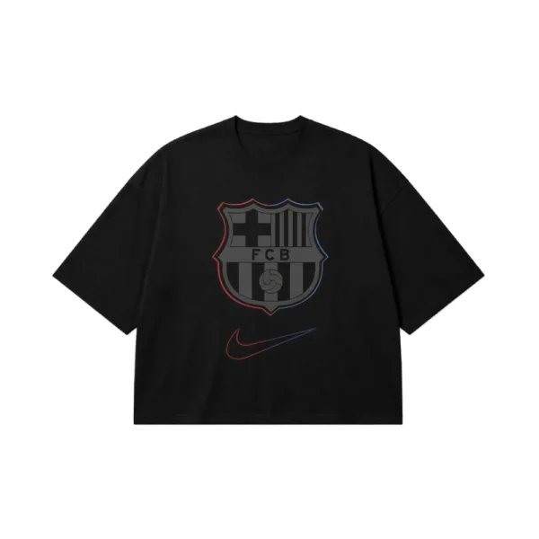 تیشرت باکسی بارسلونا طرح لوگو و نایکی (FC Barcelona) کد po4054