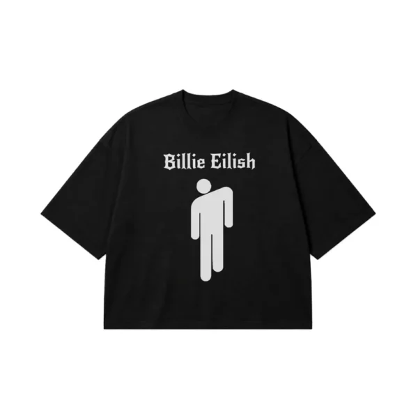 تیشرت باکسی بیلی آیلیش طرح آیکون مینیمال (Billie Eilish) کد po4096