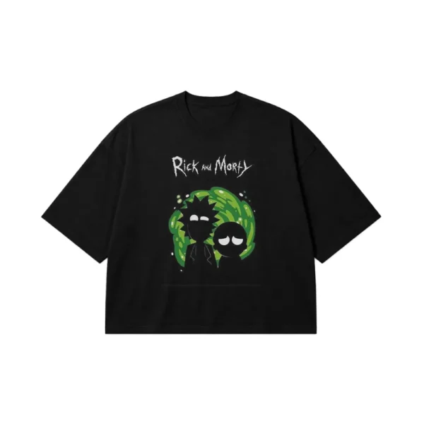 تیشرت باکسی ریک و مورتی طرح پورتال فضایی (Rick and Morty) کد po4115