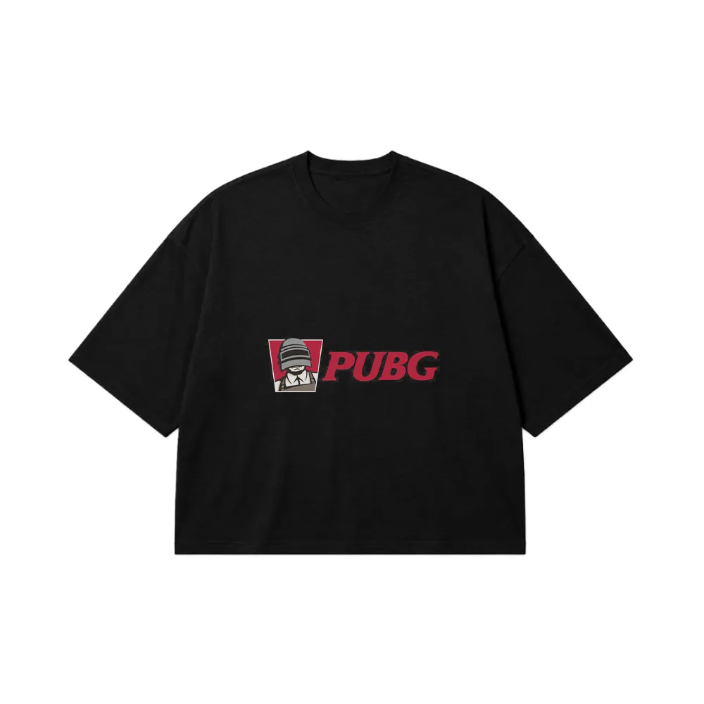 تیشرت باکسی پابجی طرح لوگو و سرباز (PUBG) کد po4201