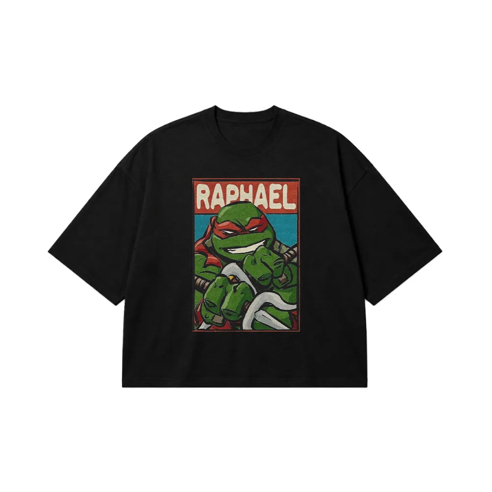 تیشرت باکسی لاک‌پشت‌های نینجا طرح رافائل (Raphael) کد po4224