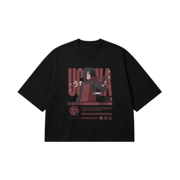 تیشرت باکسی انیمه ناروتو طرح مادارا اوچیها (Madara Uchiha) کد po43
