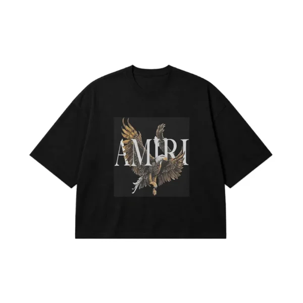 تیشرت باکسی عقاب طرح AMIRI کد po4349