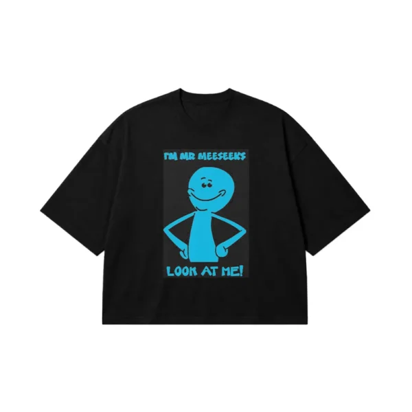 تیشرت باکسی ریک و مورتی طرح مستر می‌سیکس (Mr. Meeseeks) کد po4380
