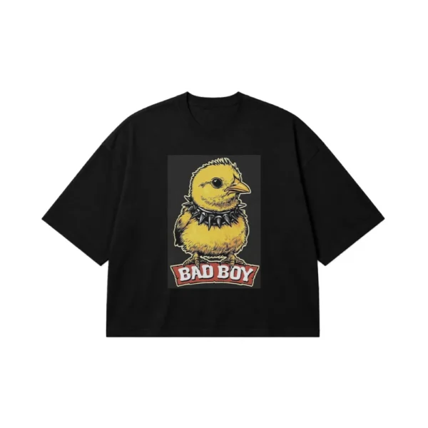 تیشرت باکسی جوجه طرح Bad Boy کد po4382