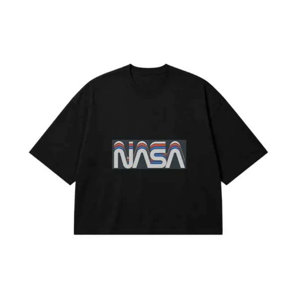 تیشرت باکسی ناسا طرح لوگوی رترو (NASA) کد po4414