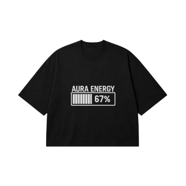 تیشرت باکسی نوشته Aura Energy 67% کد po4463