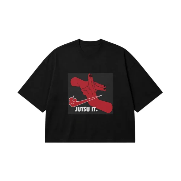 تیشرت باکسی انیمه ناروتو طرح Jutsu It کد po4464