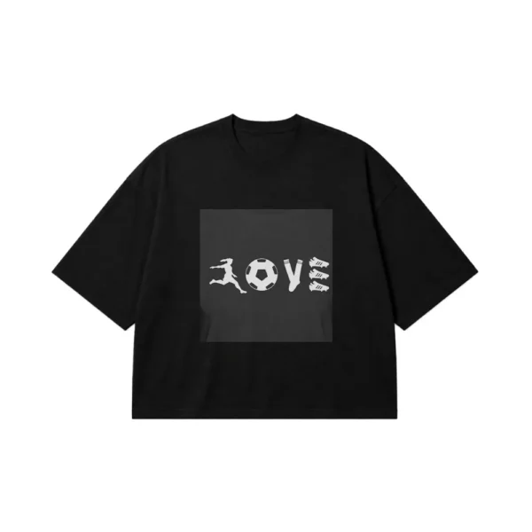 تیشرت باکسی فوتبال طرح Love کد po4488