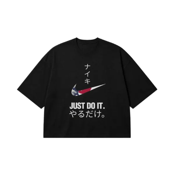 تیشرت باکسی نایکی طرح Just Do It ژاپنی کد po4497