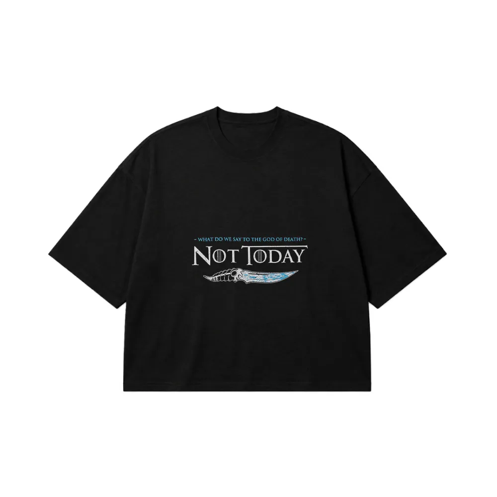 تیشرت باکسی گیم آو ترونز طرح Not Today آریا استارک کد po4499