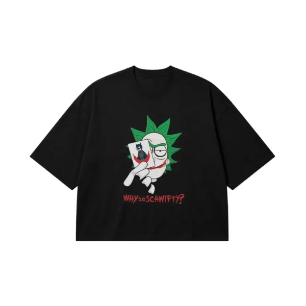 تیشرت باکسی ریک و مورتی طرح Why So Schwifty کد po4590