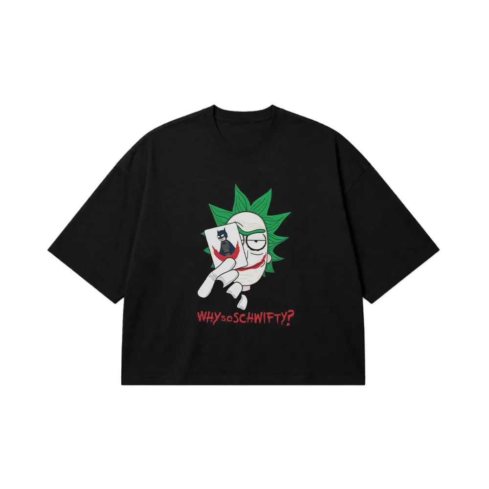 تیشرت باکسی ریک و مورتی طرح Why So Schwifty کد po4590
