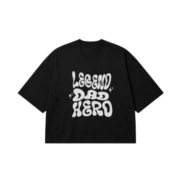 تیشرت باکسی پدر طرح Legend Dad Hero کد po462