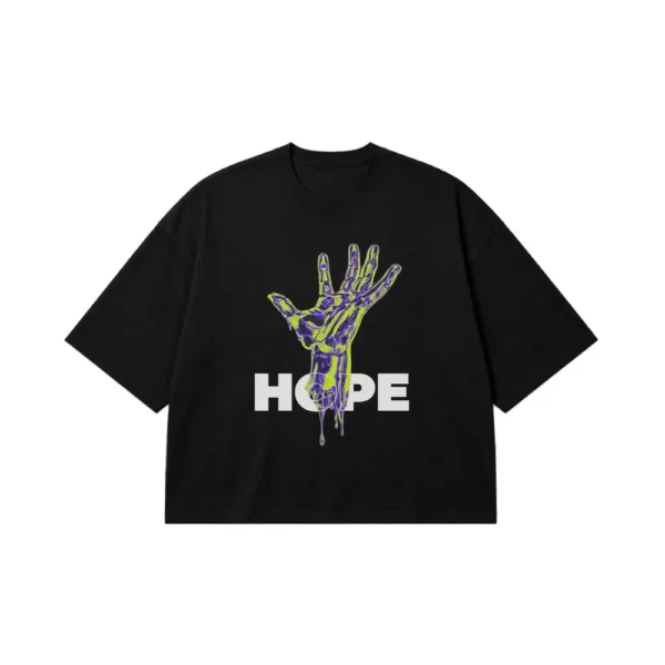 تیشرت باکسی گرافیتی طرح دست زامبی Hype کد po4658