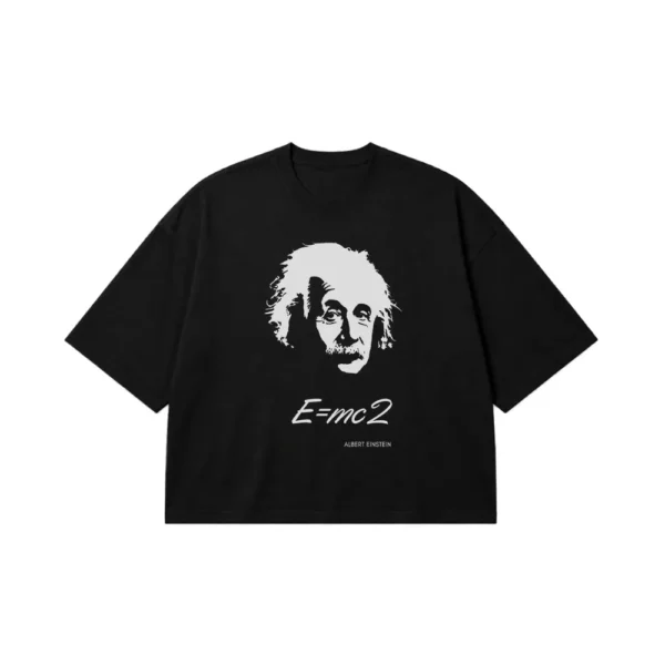 تیشرت باکسی آلبرت اینشتین طرح E=mc² کد po4666