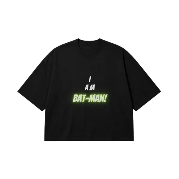 تیشرت باکسی بتمن طرح تایپوگرافی I Am Batman کد po4797
