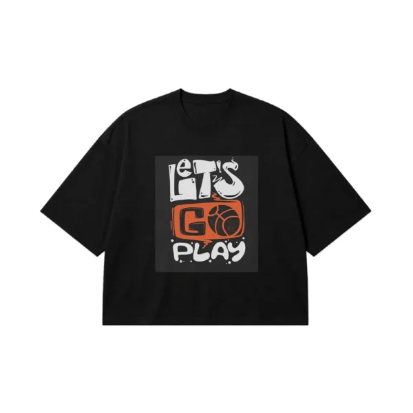 تیشرت باکسی بسکتبال طرح Let’s Go Play کد po4804