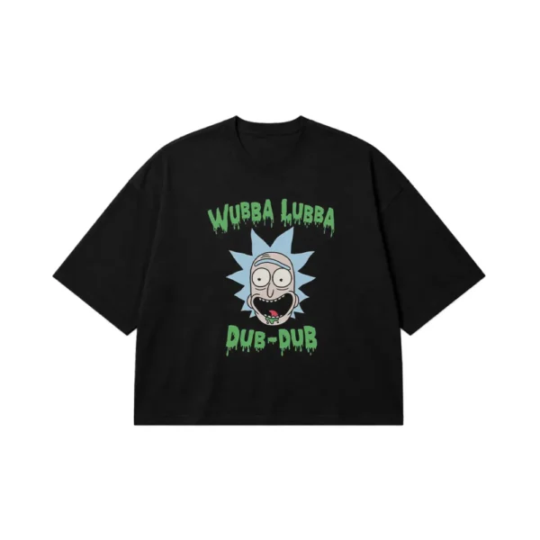 تیشرت باکسی ریک و مورتی طرح Wubba Lubba Dub Dub کد po4817