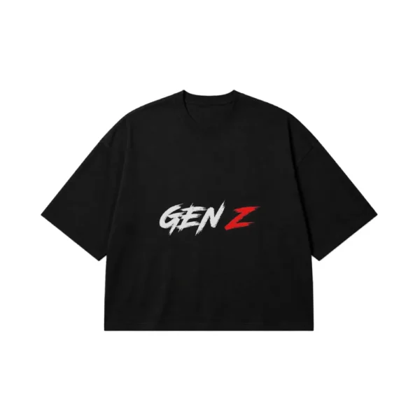 تیشرت باکسی تایپوگرافی نسل زد (Gen Z) کد po4857