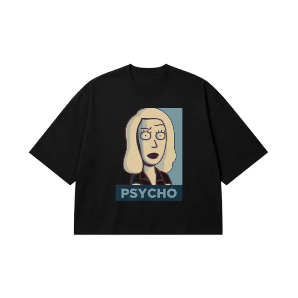 تیشرت باکسی ریک و مورتی طرح بث اسمیت Psycho کد po4859