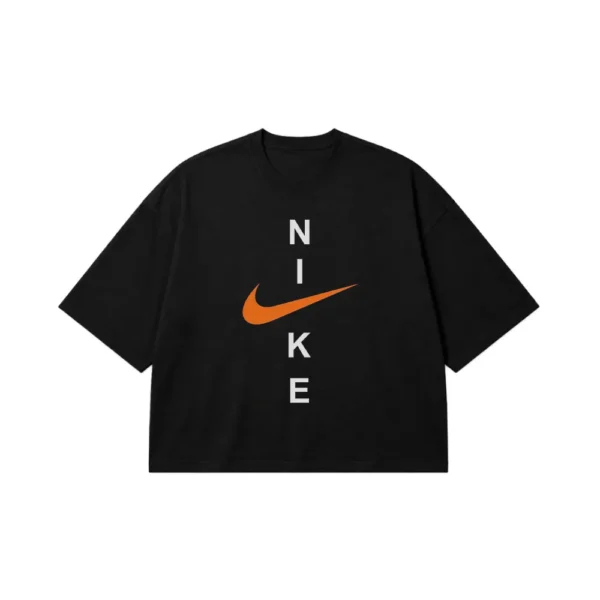 تیشرت باکسی نایکی طرح لوگوی عمودی (Nike) کد po4860