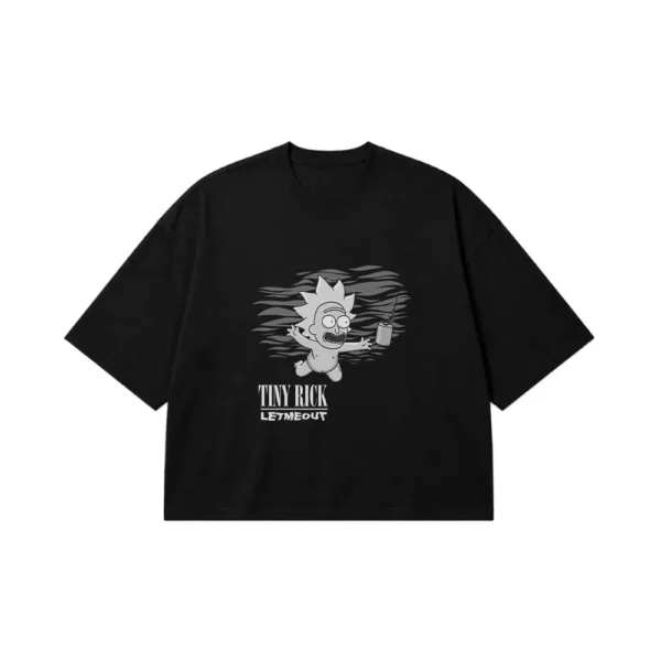 تیشرت باکسی ریک و مورتی طرح تینی ریک (Tiny Rick) کد po4899