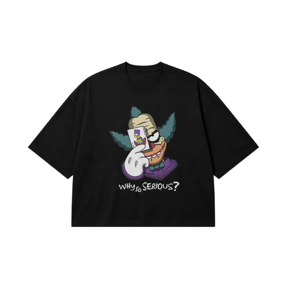 تیشرت باکسی سیمپسون‌ها طرح جوکر Why So Serious کد po4929