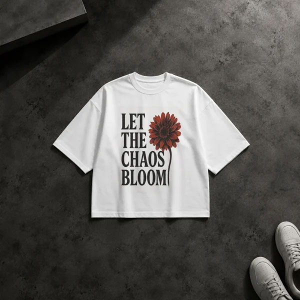 تیشرت باکسی تایپوگرافی شکوفایی در آشوب (Let the Chaos Bloom) کد po4932