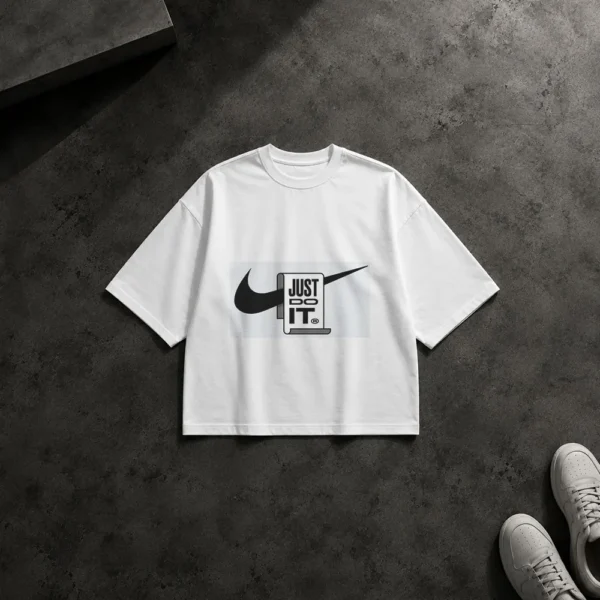 تیشرت باکسی نایکی طرح فندک Just Do It کد po5168