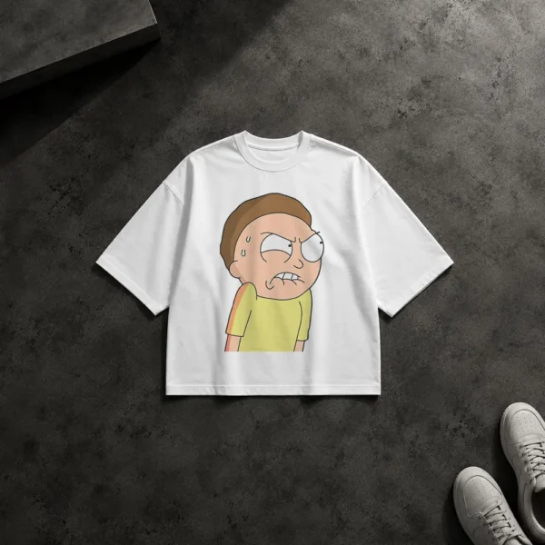 تیشرت باکسی ریک و مورتی طرح مورتی عصبانی (Morty) کد po5292