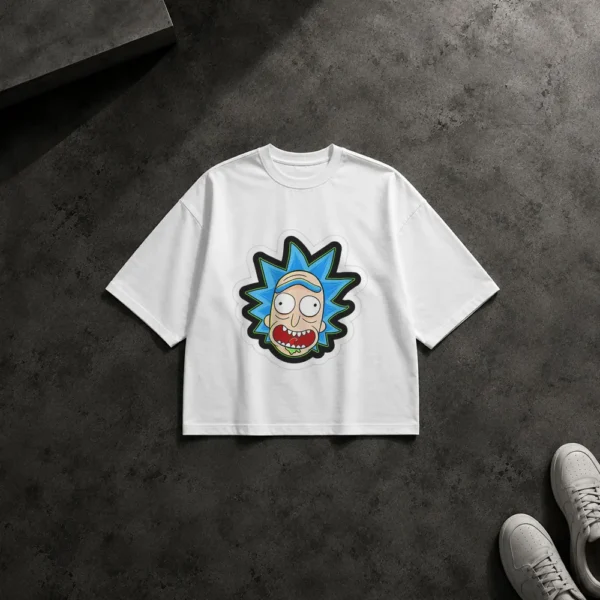 تیشرت باکسی ریک و مورتی طرح صورت ریک (Rick Sanchez) کد po5298