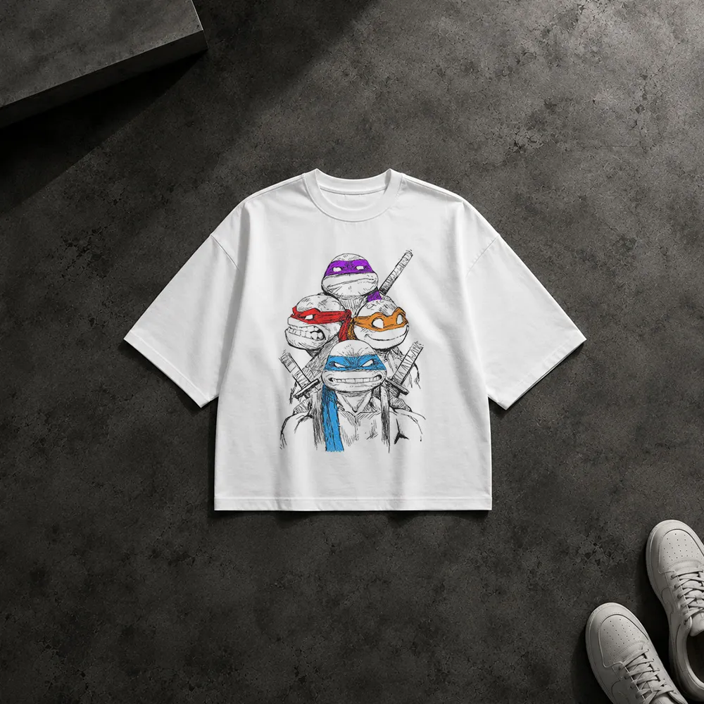 تیشرت باکسی لاک‌پشت‌های نینجا طرح گروهی (TMNT) کد po5332