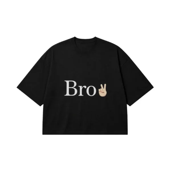تیشرت باکسی برادر طرح نوشته مینیمال Bro کد po534