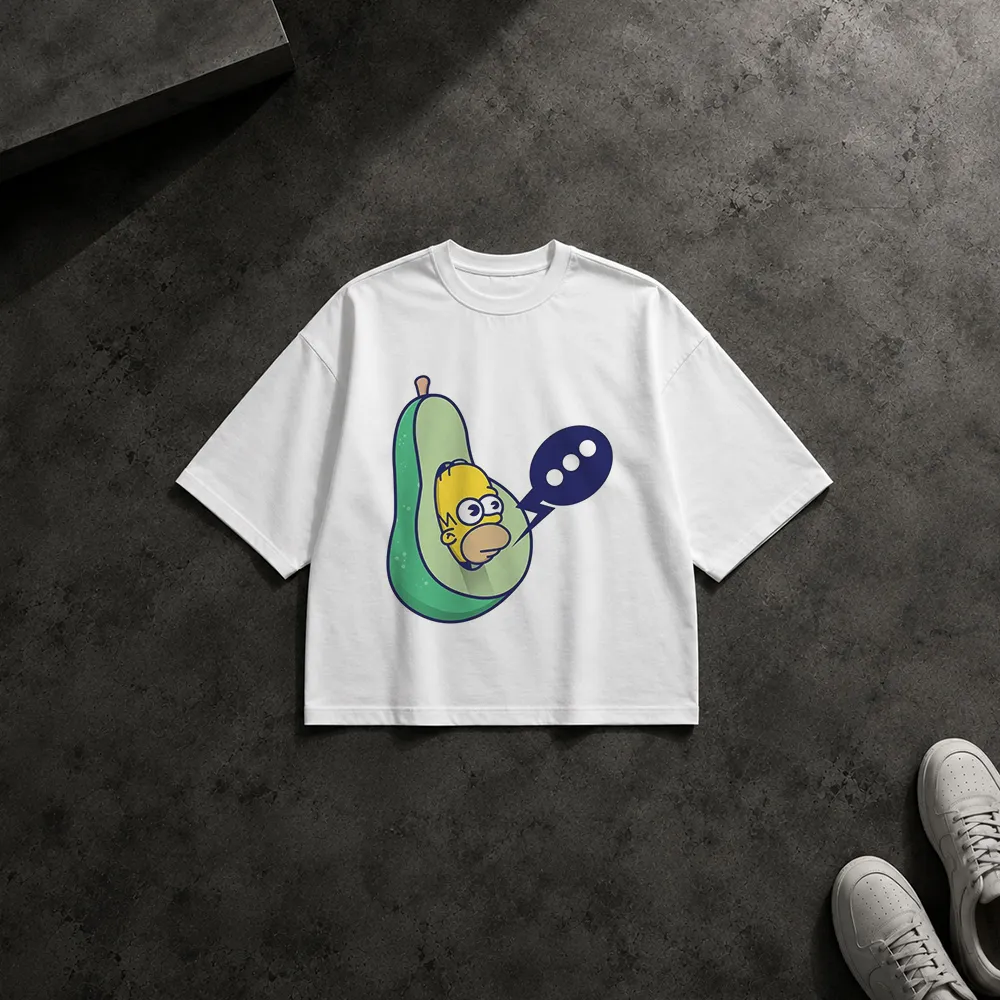 تیشرت باکسی سیمپسون‌ها طرح هومر و آووکادو (Homer Simpson) کد po5347