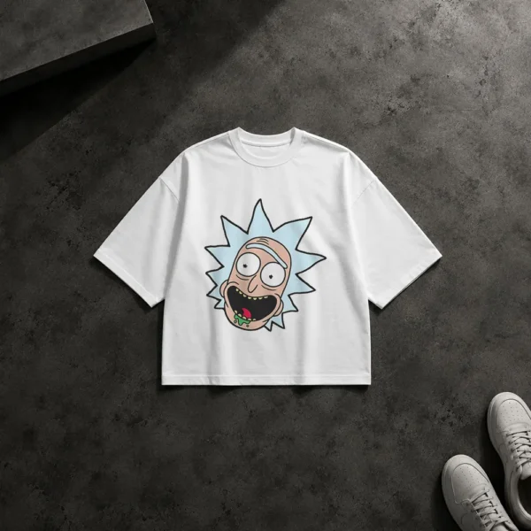 تیشرت باکسی ریک و مورتی طرح صورت ریک (Rick Sanchez) کد po5420