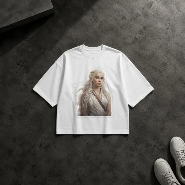 تیشرت باکسی گیم آو ترونز طرح دنریس تارگرین (Daenerys) کد po5727