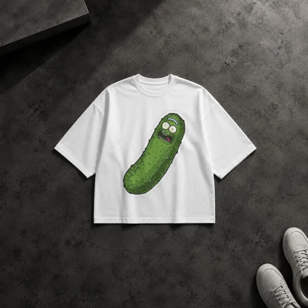 تیشرت باکسی ریک و مورتی طرح پیکل ریک (Pickle Rick) کد po5799