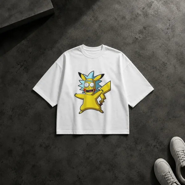 تیشرت باکسی ریک و مورتی طرح ریک پیکاچو (Pikachu Rick) کد po5836