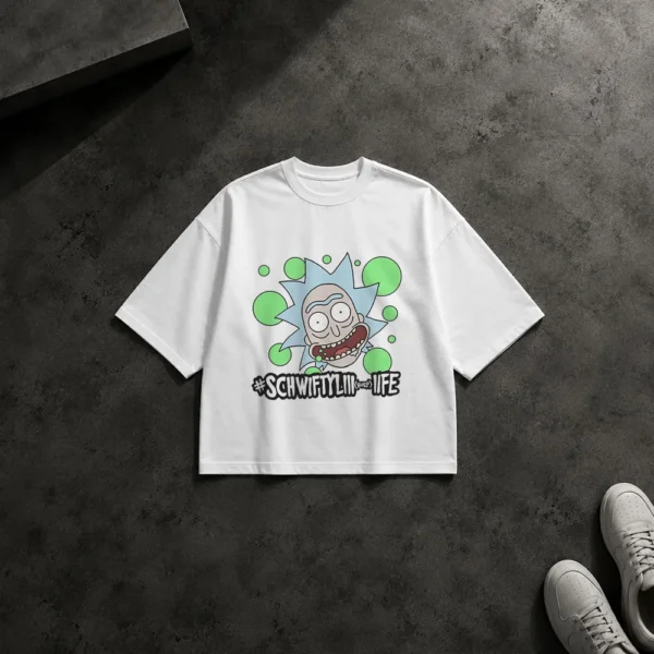 تیشرت باکسی ریک و مورتی طرح شوایفتی (Schwifty) کد po5864