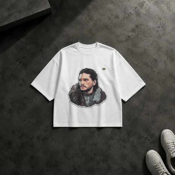 تیشرت باکسی گیم آو ترونز طرح جان اسنو (Jon Snow) کد po5901