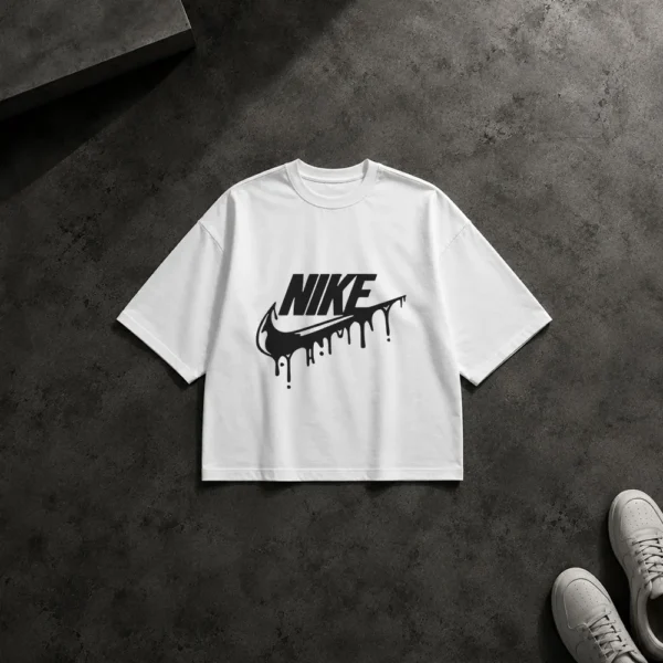 تیشرت باکسی نایکی طرح لوگوی آب‌شده (Nike) کد po6341