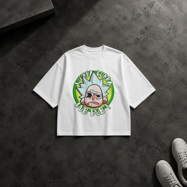 تیشرت باکسی ریک و مورتی طرح Wubba Lubba Dub-Dub کد po6482
