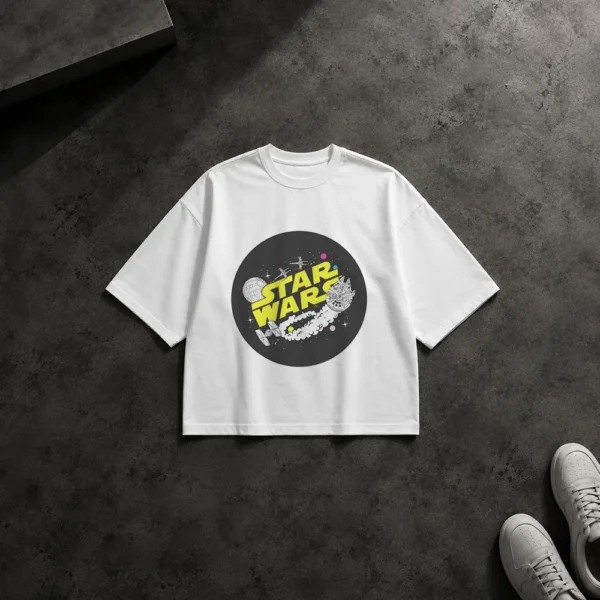 تیشرت باکسی جنگ ستارگان طرح سفینه‌های فضایی (Star Wars) کد po6563