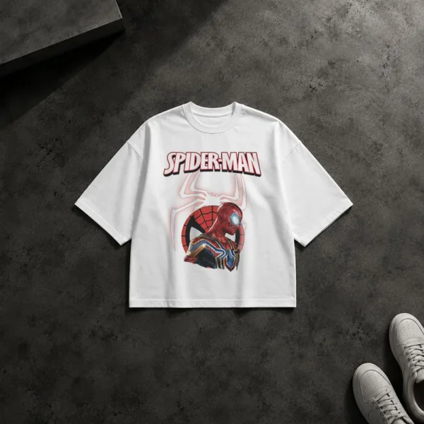 تیشرت باکسی مرد عنکبوتی طرح کمیک مارول (Spider-Man) کد po6709