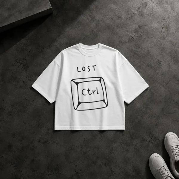 تیشرت باکسی برنامه‌نویسی طرح کلید کنترل گمشده (Lost Ctrl) کد po6762