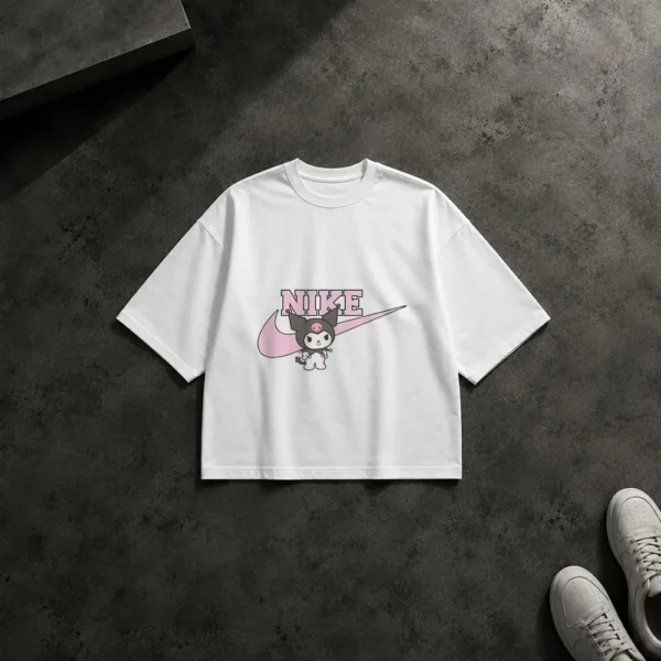 تیشرت باکسی نایکی طرح کورومی (Nike x Kuromi) کد po6769