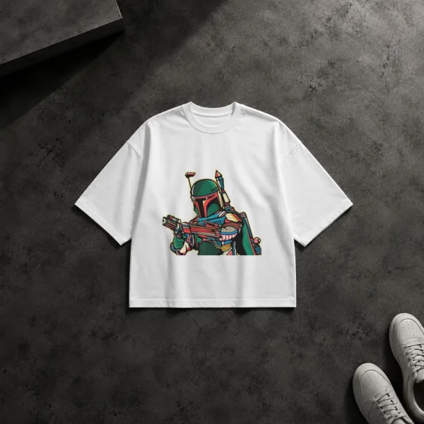 تیشرت باکسی جنگ ستارگان طرح بوبا فت (Boba Fett) کد po6885