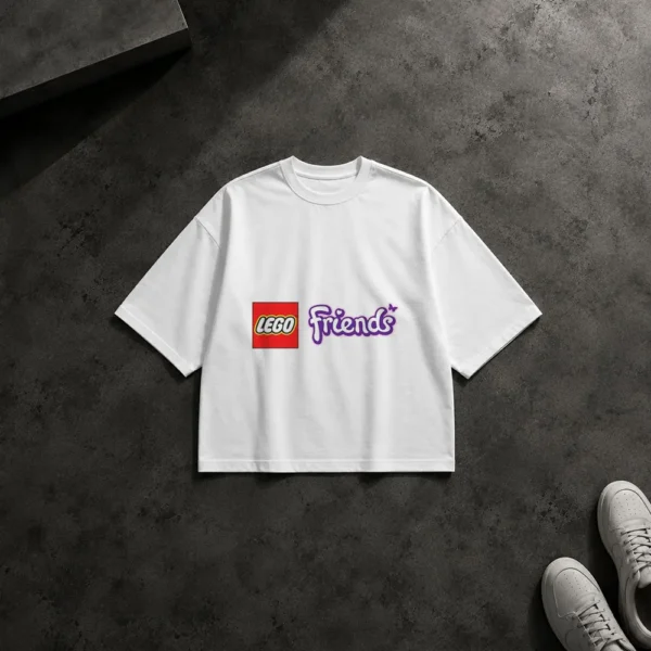 تیشرت باکسی لگو فرندز طرح لوگو (LEGO Friends) کد po6904